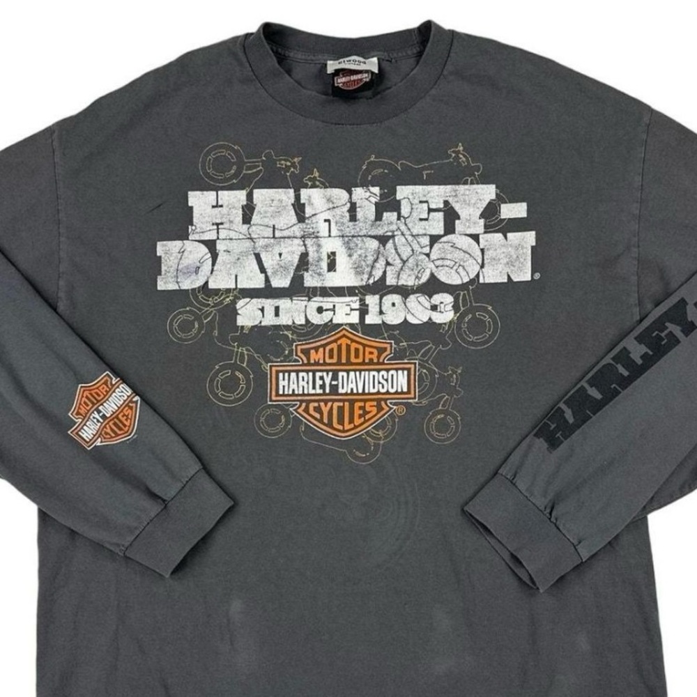 Vintage Elwood Harley Davidson long sleeve shirt.